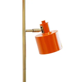 Vloerlamp oranje/messing metaal H160 cm D42,5 cm Ocean fra Dyberg Larsen i Orange, Messing – produktbillede 3 af 5