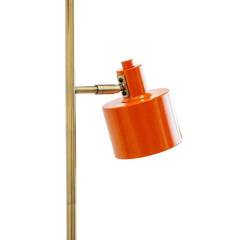 Vloerlamp oranje/messing metaal H160 cm D42,5 cm Ocean fra Dyberg Larsen i Orange, Messing – produktbillede 3 af 5