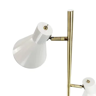 Lampe sur pied Sleep Shiny White/Antique Brass de Dyberg Larsen en Kittweiß – photo produit 2 sur 5
