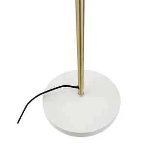 Lampe sur pied Sleep Shiny White/Antique Brass de Dyberg Larsen en Kittweiß – photo produit 1 sur 5
