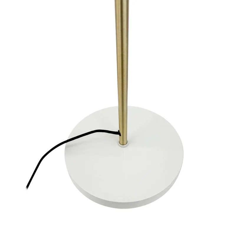 Lampe sur pied Sleep Shiny White/Antique Brass de Dyberg Larsen en Kittweiß – photo produit 1 sur 5