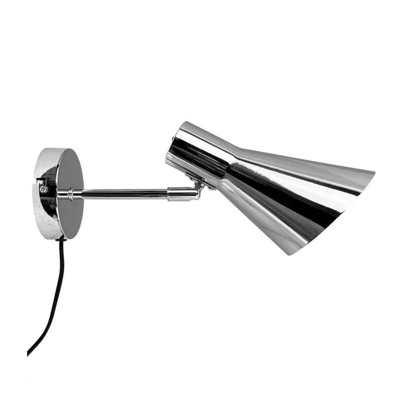 wandlamp DL12, kabel, E27, metaal fra Dyberg Larsen i Krom – produktbillede 2 af 5
