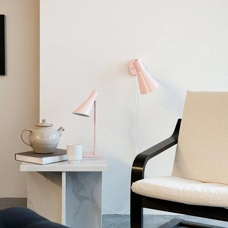 wandlamp DL12, kabel, E27, metaal by Dyberg Larsen in Pink – product photo 5 of 5