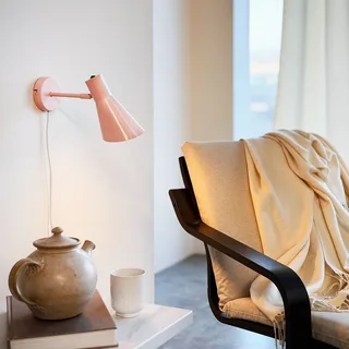 wandlamp DL12, kabel, E27, metaal by Dyberg Larsen in Pink – product photo 2 of 5