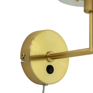 DL20 Wandleuchte Opal/Brass von Dyberg Larsen in Opal, Messing – Produktfoto 2 von 2