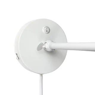 wandlamp Futura, 15W, kabel, metaal från Dyberg Larsen i Vit – produktbild 1 av 5