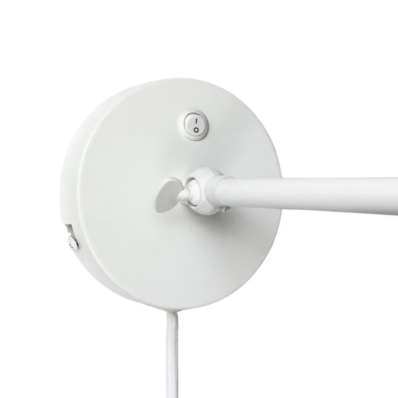 wandlamp Futura, 15W, kabel, metaal från Dyberg Larsen i Vit – produktbild 1 av 5