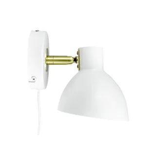 Applique murale Lilje blanche/laiton de Dyberg Larsen en Blanc, Laiton – photo produit 2 sur 2