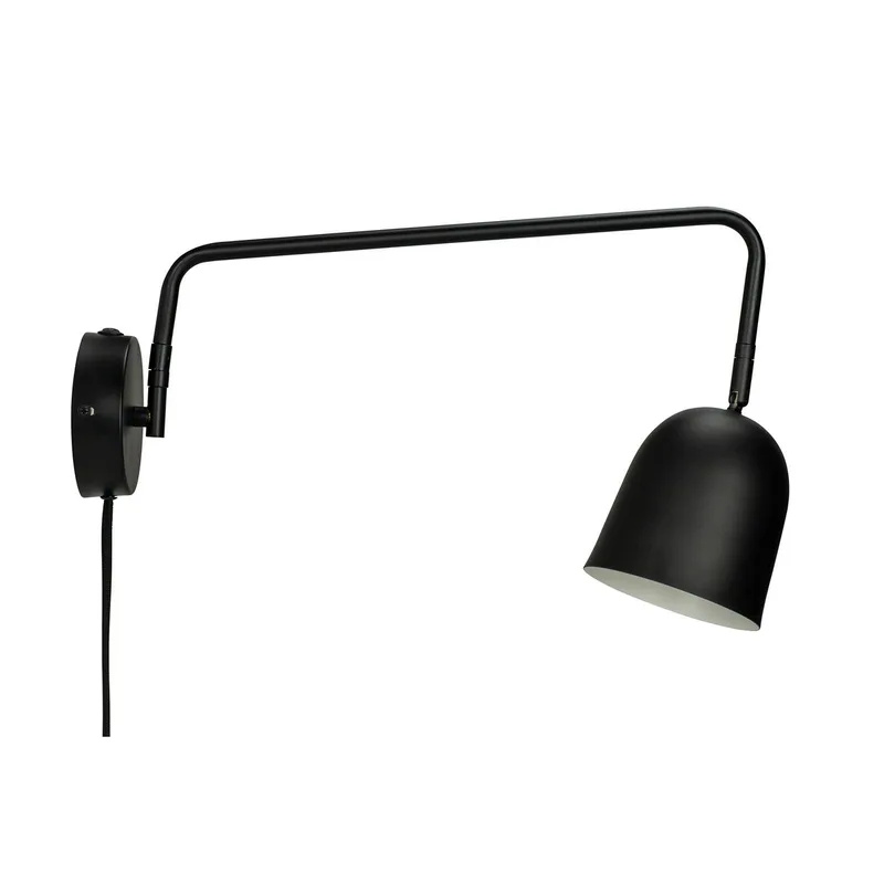 wandlamp Manchester, uitsteek 45 cm de Dyberg Larsen en Noir – photo produit