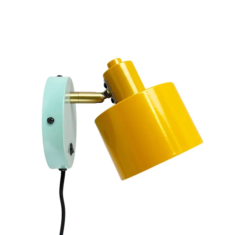 wandlamp Ocean, curry/turkoois, uitsteek 21 cm från Dyberg Larsen i Curry, Mässing, Turkos – produktbild 3 av 4