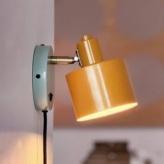 wandlamp Ocean, curry/turkoois, uitsteek 21 cm från Dyberg Larsen i Curry, Mässing, Turkos – produktbild 1 av 4