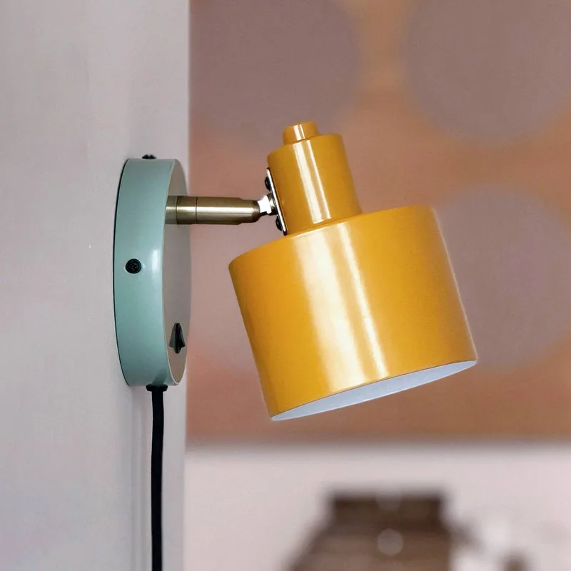 wandlamp Ocean, curry/turkoois, uitsteek 21 cm från Dyberg Larsen i Curry, Mässing, Turkos – produktbild 2 av 4