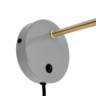 wandlamp Ocean, olijfgroen, uitval 30 cm fra Dyberg Larsen i Olijfgroen, Messing – produktbillede 3 af 3