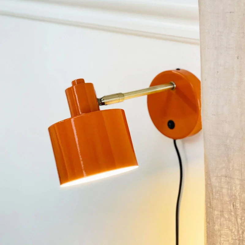 Wandlamp oranje/messing metaal H11,5 cm D11,5 cm Ocean från Dyberg Larsen i Orange, Mässing – produktbild 2 av 4
