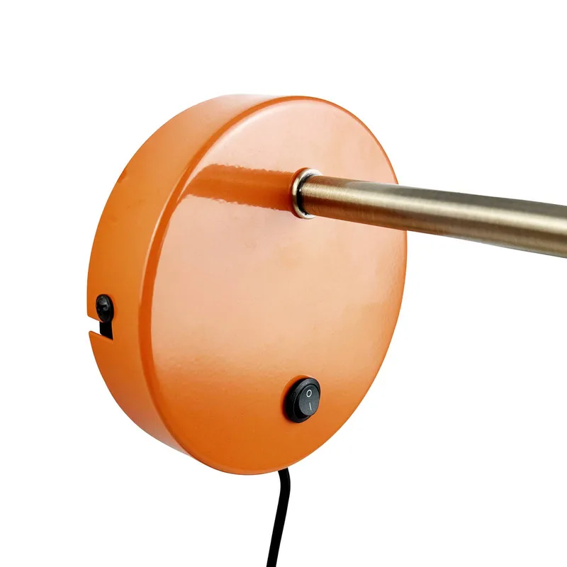Wandlamp oranje/messing metaal H11,5 cm D11,5 cm Ocean från Dyberg Larsen i Orange, Mässing – produktbild 3 av 4