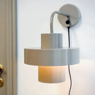 wandlamp Stoke, Ø 20 cm, metaal von Dyberg Larsen in Grau – Produktfoto 1 von 5