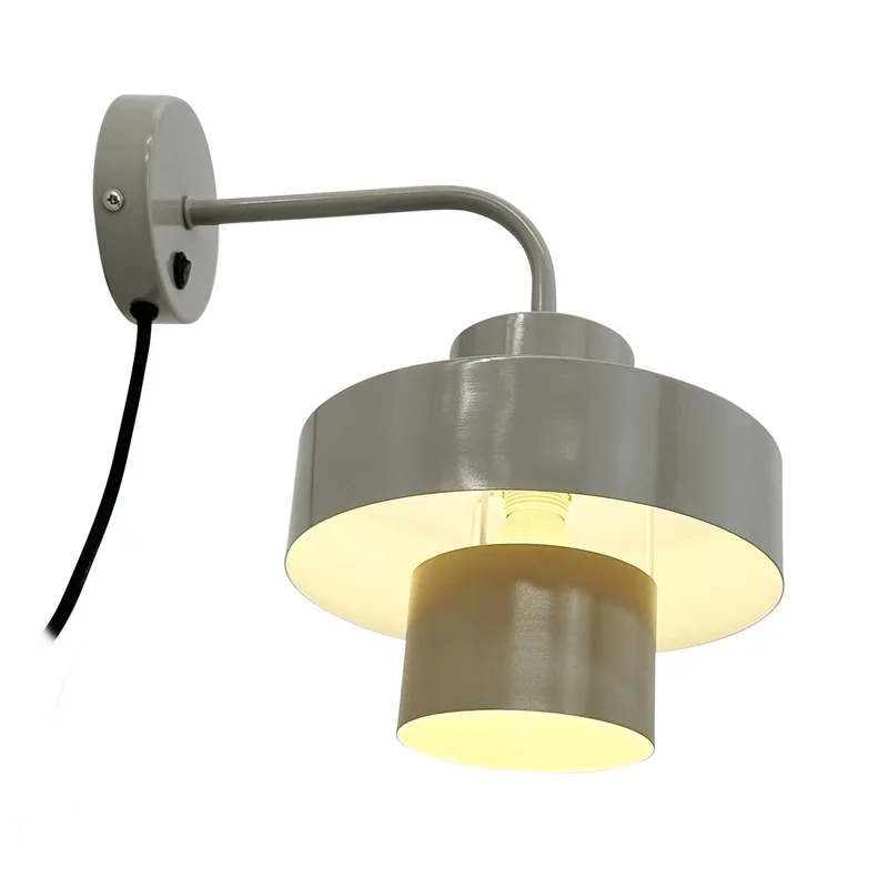 wandlamp Stoke, Ø 20 cm, metaal von Dyberg Larsen in Grau – Produktfoto 3 von 5