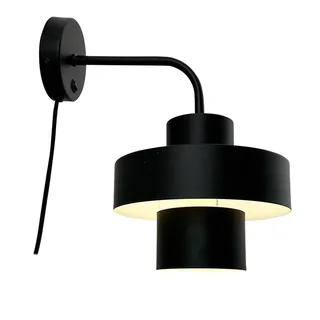 wandlamp Stoke, Ø 20 cm, metaal by Dyberg Larsen in Black – product photo 2 of 4