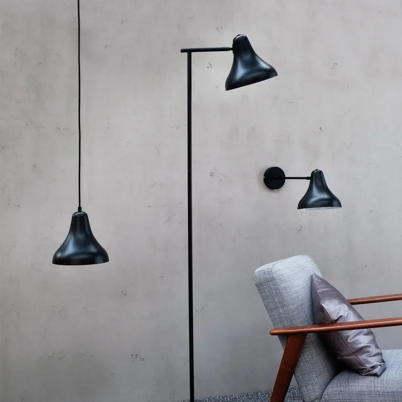 wandlamp Tokyo, breedte 20 cm, metaal von Dyberg Larsen in Schwarz – Produktfoto 1 von 3