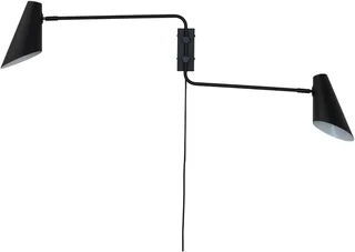 Wandleuchte Cale, schwarz, Metall, H46 cm D14,6 cm von Dyberg Larsen in Schwarz – Produktfoto 1 von 5