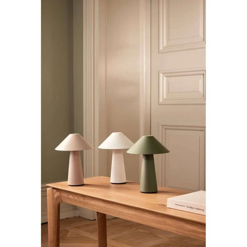 accu-tafellamp Cannes, 26 cm IP44 van Globen Lighting in Wit – productfoto 5 van 5