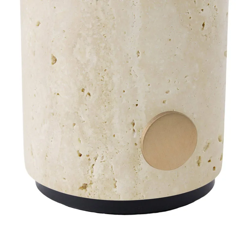 Accu-tafellamp Torrano, travertin beige van Globen Lighting in Beige, Opaalwit – productfoto 3 van 5