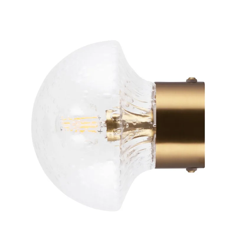 Fungo Deckenleuchte Ø16 cm Klar-gebürstetes Messing von Globen Lighting – Produktfoto