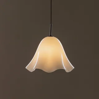 hanglamp Bello, wit, Ø 30 cm glas van Globen Lighting in Wit, Brons – productfoto 1 van 5