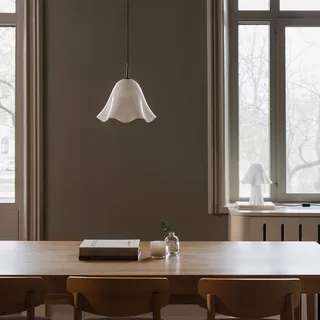 hanglamp Bello, wit, Ø 30 cm glas van Globen Lighting in Wit, Brons – productfoto 3 van 5