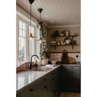 hanglamp COBBLER, bruin, Ø 25 cm fra Globen Lighting i Brun, Antiek messing – produktbillede 2 af 5