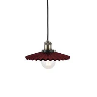 Suspension Cobbler Ø25cm Bourgogne de Globen Lighting en Donkerrood, Antiek messing – photo produit 2 sur 5