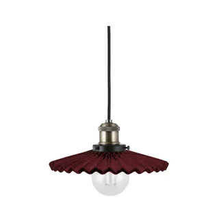 Suspension Cobbler Ø25cm Bourgogne de Globen Lighting en Donkerrood, Antiek messing – photo produit 1 sur 5
