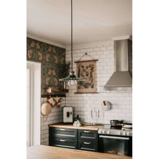 hanglamp COBBLER, groen, Ø 25 cm från Globen Lighting i Grön, Antiek messing – produktbild 3 av 5