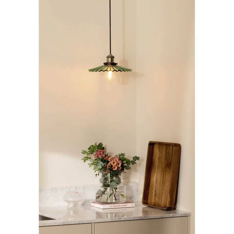 hanglamp COBBLER, groen, Ø 25 cm från Globen Lighting i Grön, Antiek messing – produktbild 5 av 5