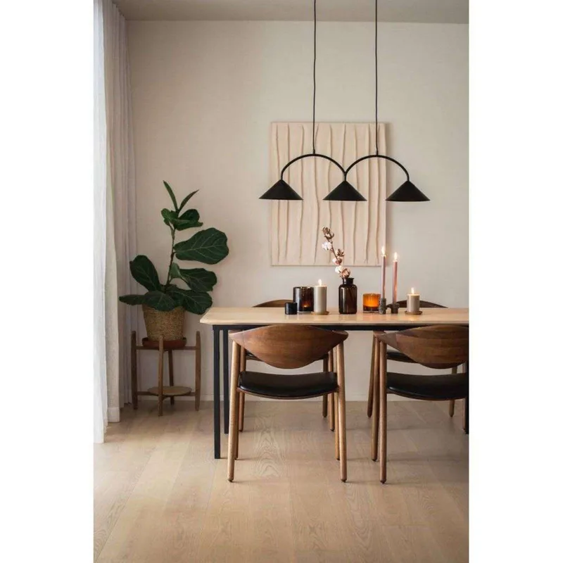 CURVE 3 pendant lamp, 3 lamps, 95 cm by Globen Lighting in Beige – product photo 1 of 2