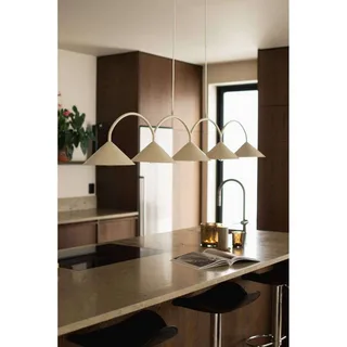 CURVE 5 pendant lamp, 5 lamps, 165 cm by Globen Lighting in Beige – product photo 3 of 3