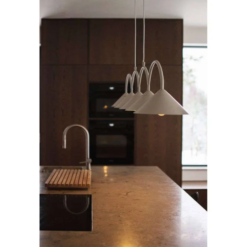 CURVE 5 pendant lamp, 5 lamps, 165 cm by Globen Lighting in Beige – product photo 2 of 3