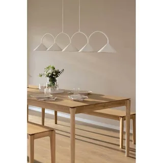 Pendel CURVE 5, 5 lamper, 165 cm fra Globen Lighting i Hvid – produktbillede 3 af 3