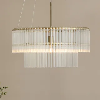 hanglamp HOOK 60, glas, transparant by Globen Lighting in Helder, Geborsteld messing – product photo 3 of 3