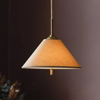 hængelampe IRIS 25 mokkabrun Ø 25 cm fra Globen Lighting i Mokka-bruin, Hvid – produktbillede 1 af 4