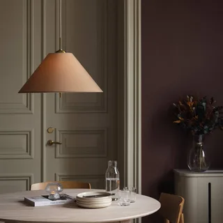 hanglamp IRIS 50 mokkabruin Ø 50 cm by Globen Lighting in Mokka-bruin, White – product photo 3 of 4