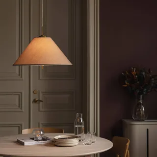 hanglamp IRIS 50 mokkabruin Ø 50 cm by Globen Lighting in Mokka-bruin, White – product photo 2 of 4