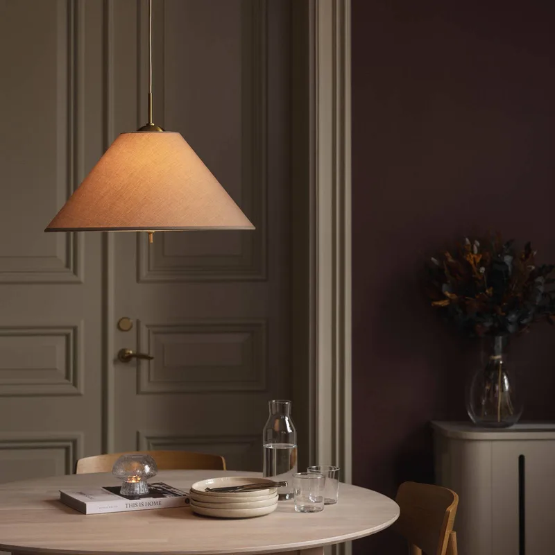 hanglamp IRIS 50 mokkabruin Ø 50 cm by Globen Lighting in Mokka-bruin, White – product photo 2 of 4