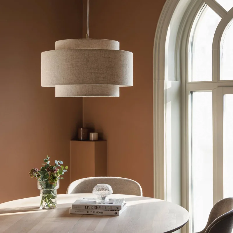 hanglamp Noah Bouclé, Ø 50 cm van Globen Lighting in Beige – productfoto 3 van 4