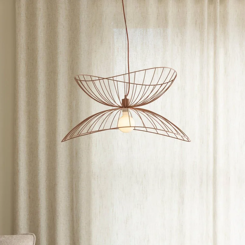 hanglamp RAY, Ø 70 cm, metaal van Globen Lighting in Roze – productfoto 1 van 4
