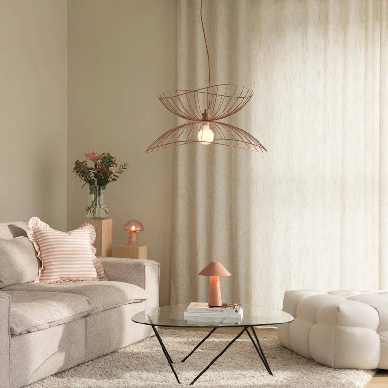hanglamp RAY, Ø 70 cm, metaal van Globen Lighting in Roze – productfoto 4 van 4