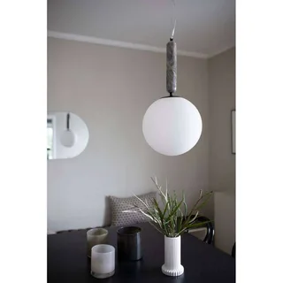hanglamp Torrano, bruin, Ø 30 cm van Globen Lighting in Bruin gemarmerd, Wit, Geborsteld messing – productfoto 4 van 4