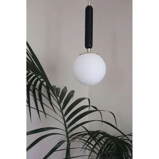 hanglamp Torrano, groen, Ø 15 cm från Globen Lighting i Mörkgrön, Vit, Geborsteld messing – produktbild 1 av 4