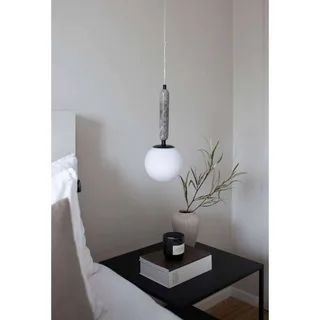 hanglamp Torrano, groen, Ø 15 cm från Globen Lighting i Mörkgrön, Vit, Geborsteld messing – produktbild 2 av 4