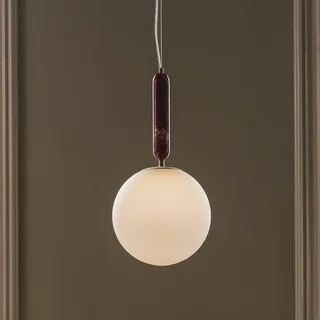 hanglamp Torrano, rood, Ø 30 cm, marmer by Globen Lighting in Rosso levanto, White – product photo 1 of 5